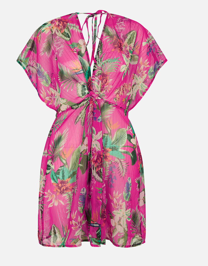Tropical Chiffon Kaftan, Pink (PINK), large