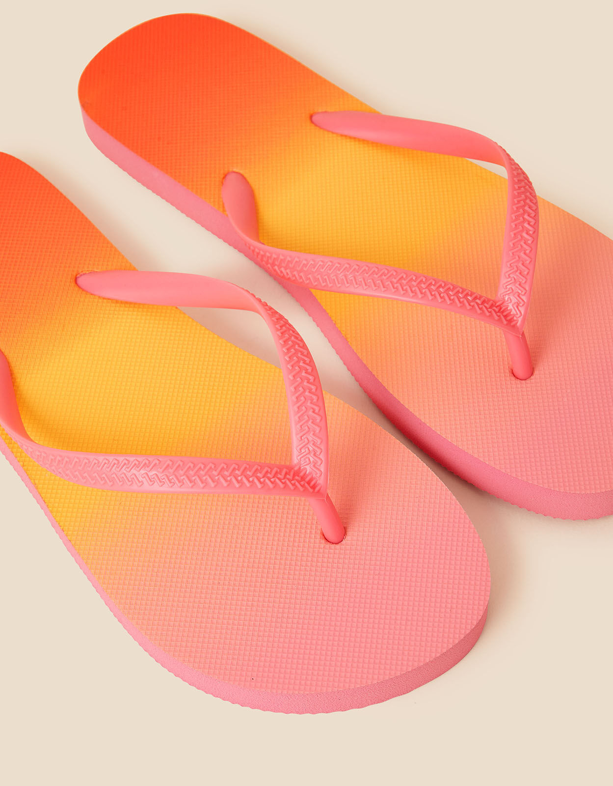 Neon orange flip flops store