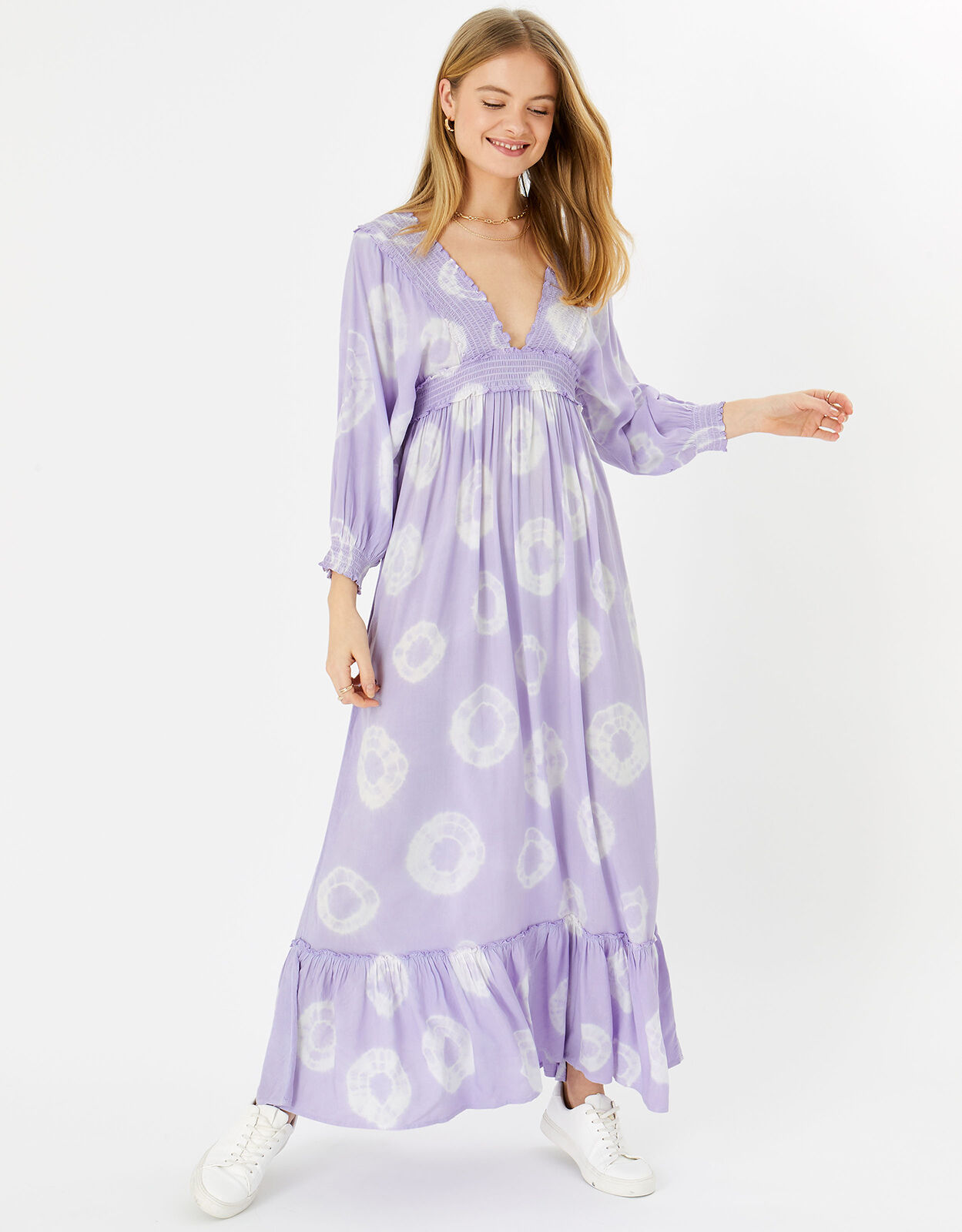 Purple tie dye maxi dress new arrivals