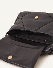 Quilted Handheld Cross-Body Bag, Black (BLACK), large
