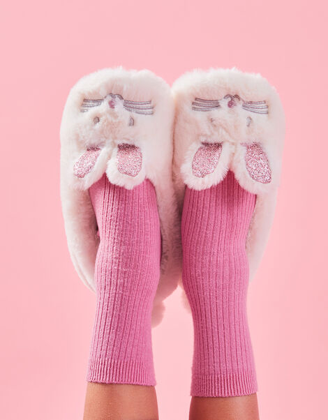 Bunny Ballerina Slippers, Mink (MINK), large