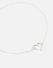 Sterling Silver Cut-Out Heart Bracelet, , large