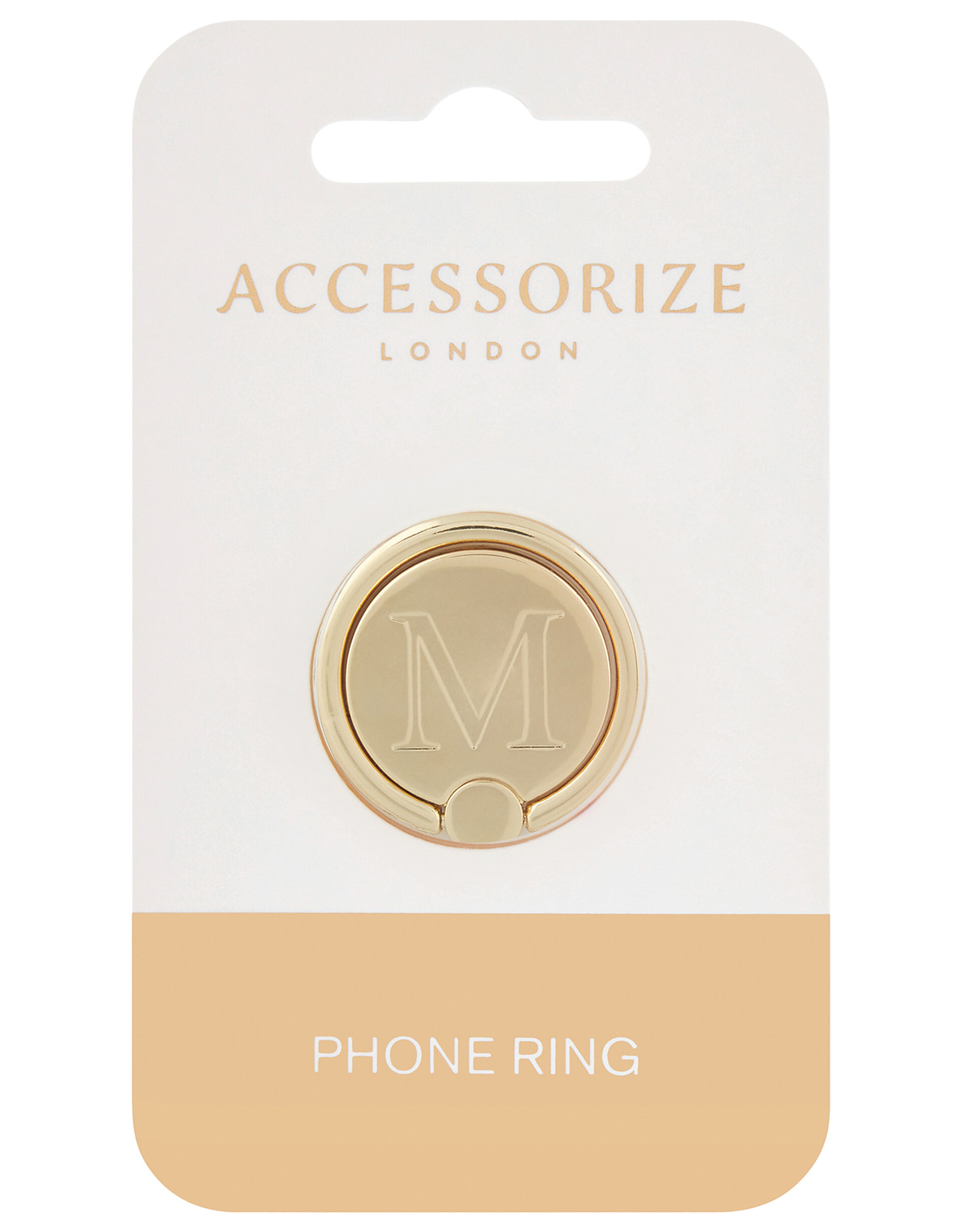 Metallic Initial Phone Ring - M, , large