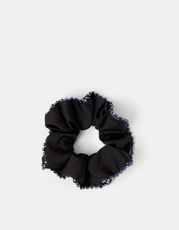 Metallic Bead Hair Scrunchie, , large