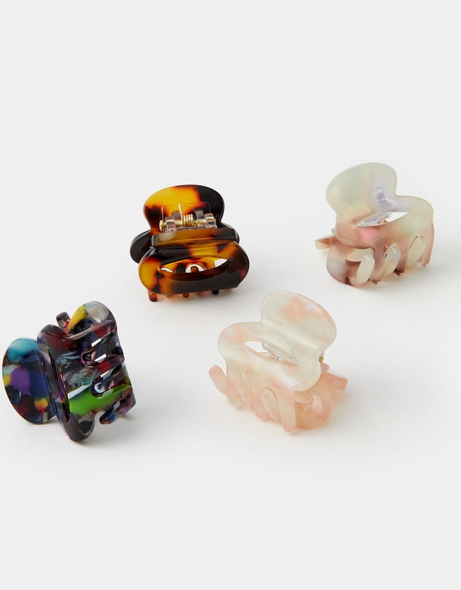 Mini Oval Resin Claw Clips 4 Pack, , large