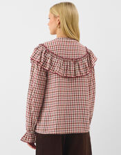 Ruffle Check Blouse, Multi (MULTI), large