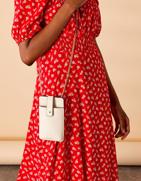 Chain Phone Bag Cream, Cream (CREAM), large