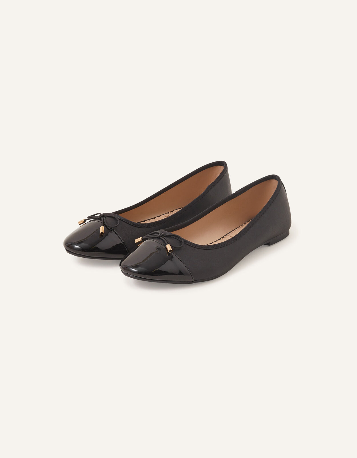 Bow Detail Ballerina Flats Black Flat shoes Accessorize UK