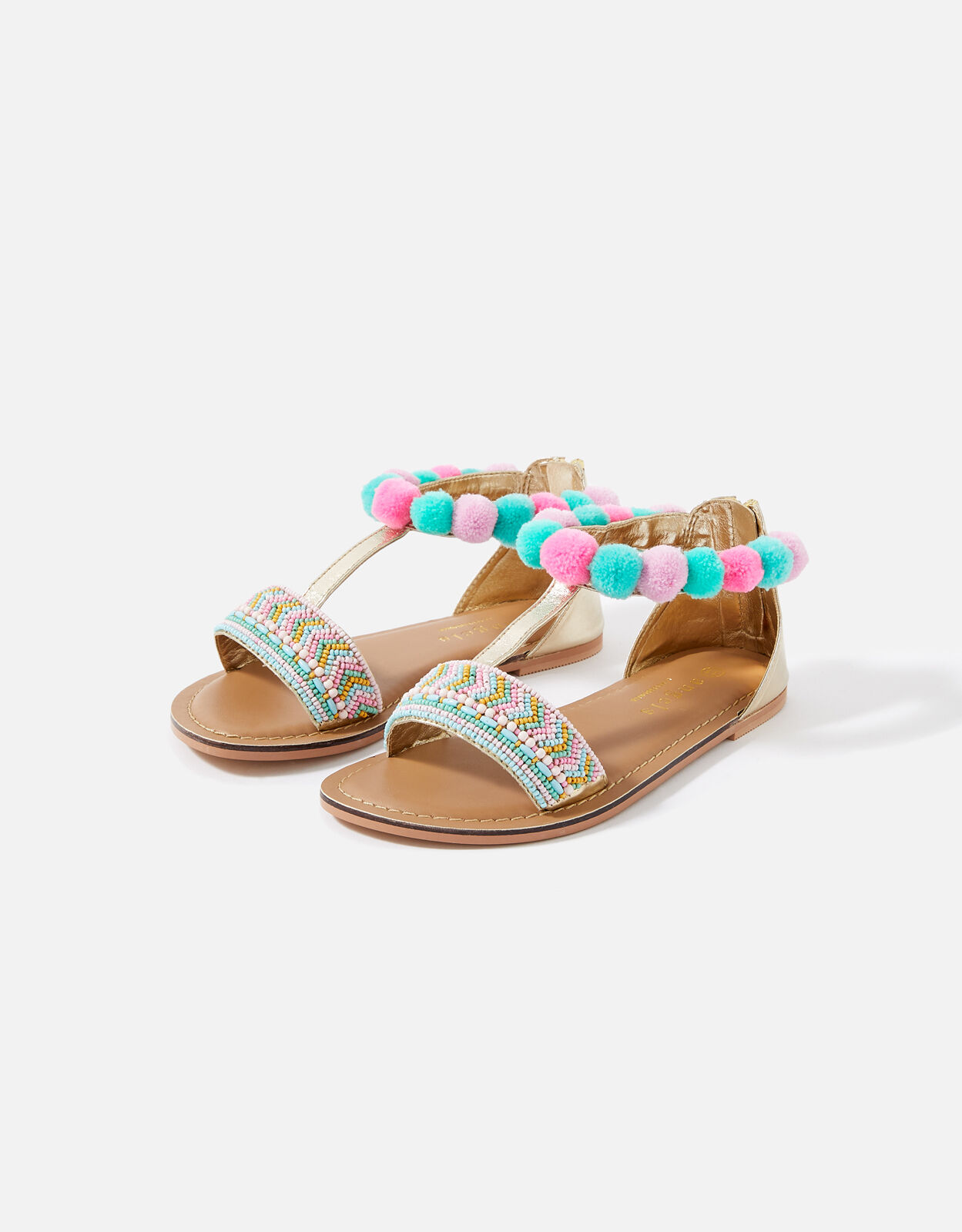 Girls pom pom hotsell sandals