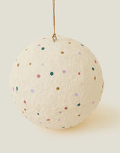 Spotty Cotton Mache Hanging Decoration, , large