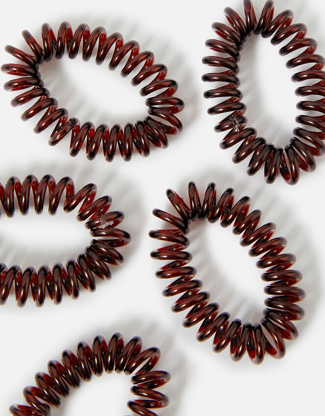 Telephone Hairband 5 Pack, Brown (BROWN), large