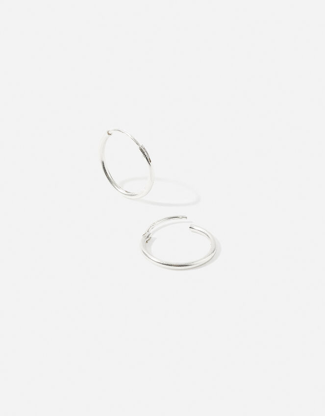 Sterling Silver Chunky Hoops, , large
