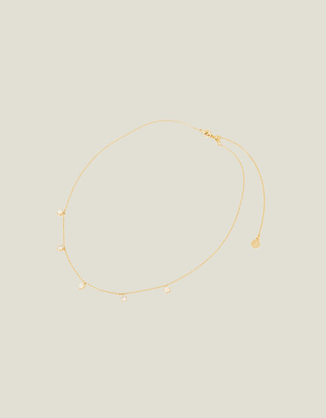 14ct Gold-Plated Opal Station Necklace, , large