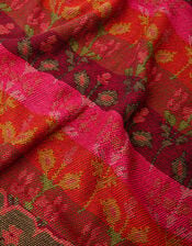 Floral Stripe Blanket Scarf, , large