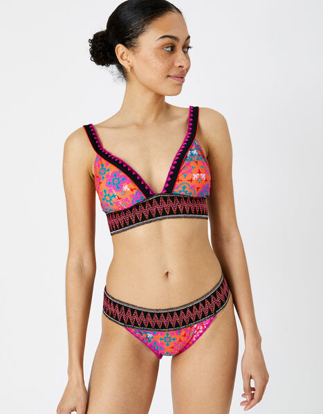 Heatwave Tile Elasticated Bikini Top Multi, Multi (BRIGHTS-MULTI), large