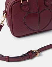 Heart Crossbody Bag, Red (BURGUNDY), large