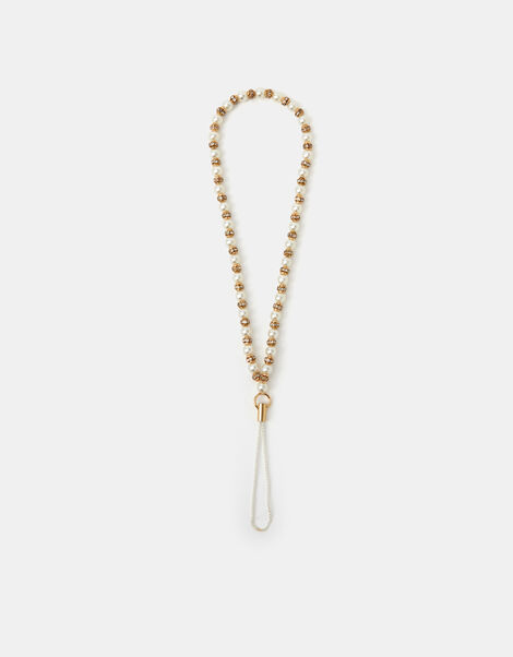 Pearl Beaded Phone Charm, , large