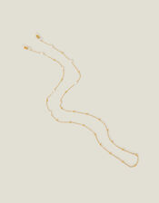 14ct Gold-Plated Stainless Steel Bead Glasses Chain, , large