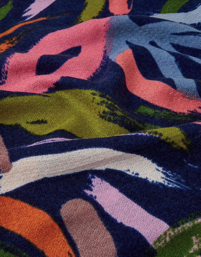 Abstract Brushstroke Print Scarf, , large