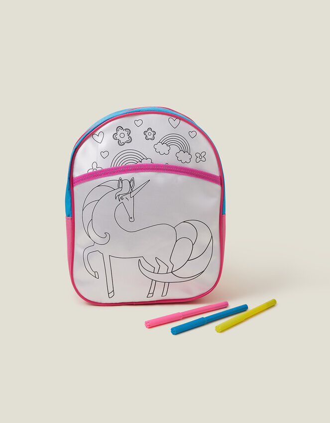 Girls Colour In Backpack, BRIGHTS MULTI, large