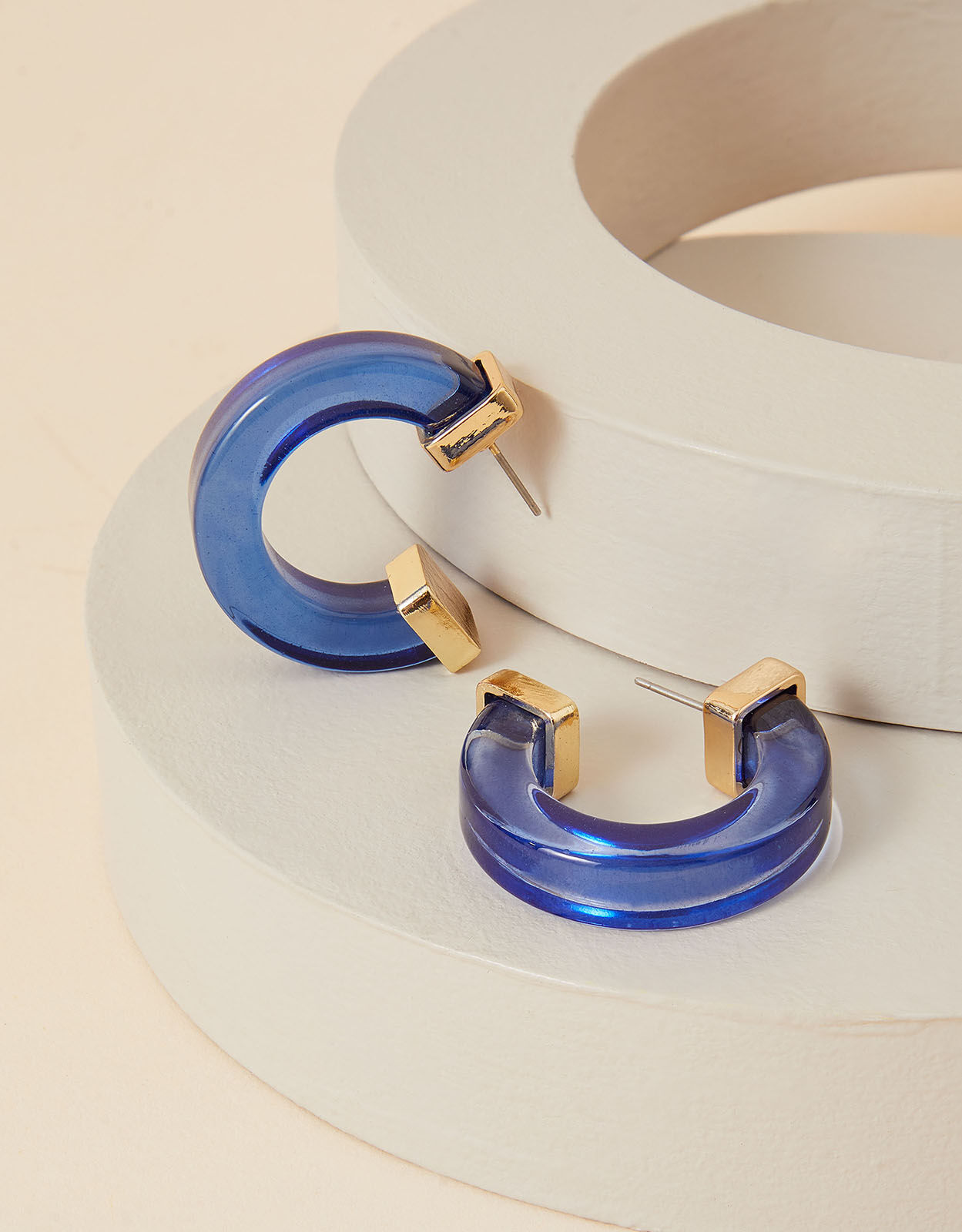 Hoop resin store earrings