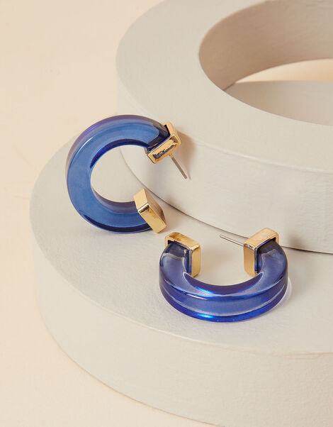 Chunky Resin Hoop Earrings, , large