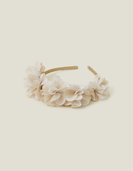 Girls Flower Crown Headband, , large