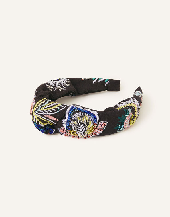 Paisley Embroidered Headband, , large