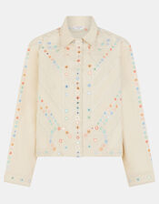 Mirror Embroidered Jacket, Natural (NATURAL), large