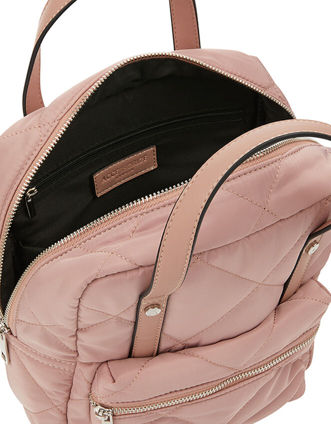 Mini Emmy Vegan Quilted Backpack, Nude (NUDE), large