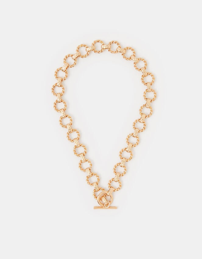 Twist Link T-Bar Necklace, , large