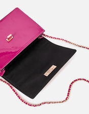 Boxy Patent Cross-Body Bag , Pink (FUCHSIA), large