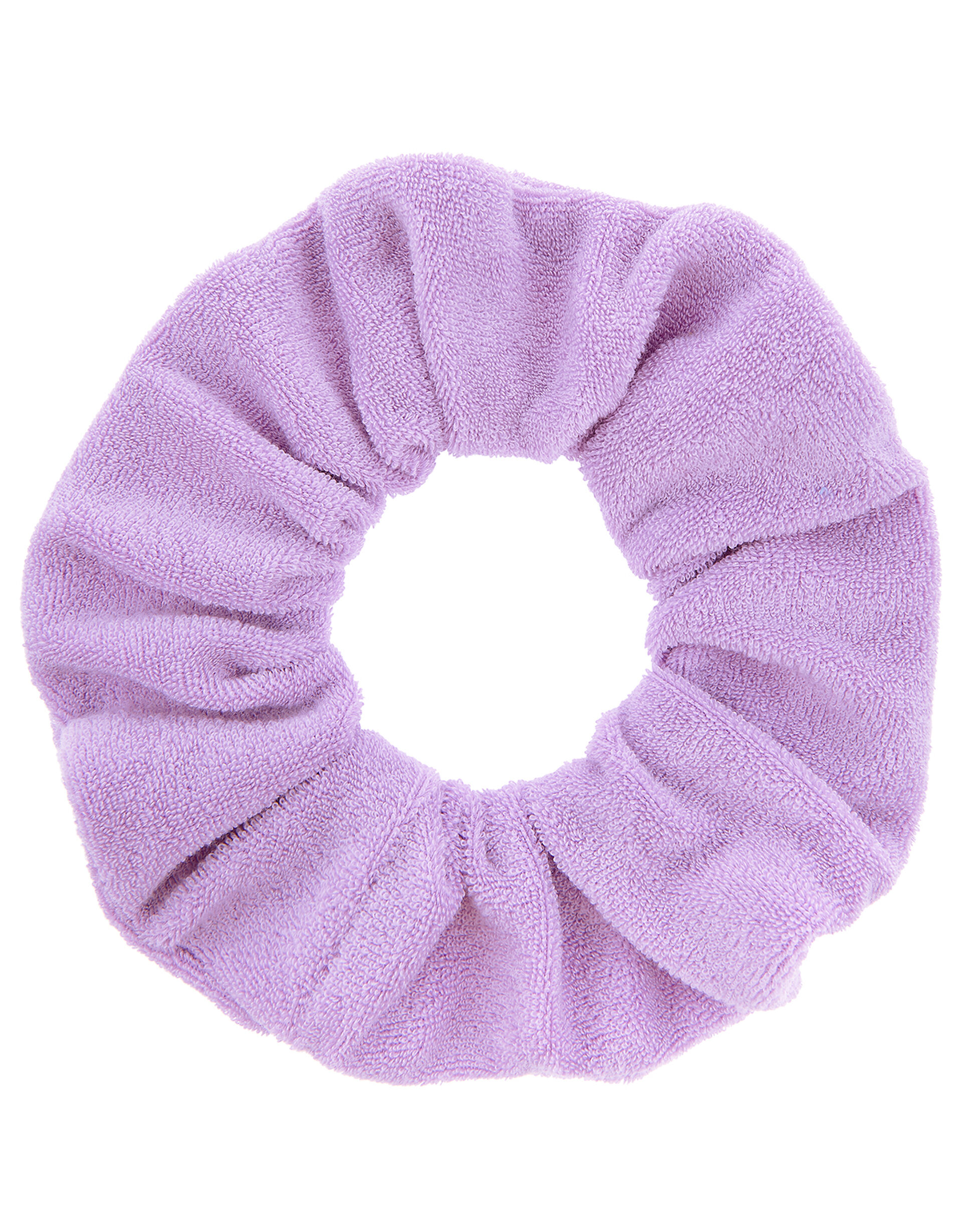 Oversized Towelling Scrunchie, Purple (LILAC), large