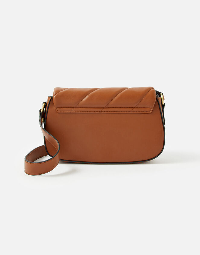 Lara Quilted Shoulder Bag, Tan (TAN), large