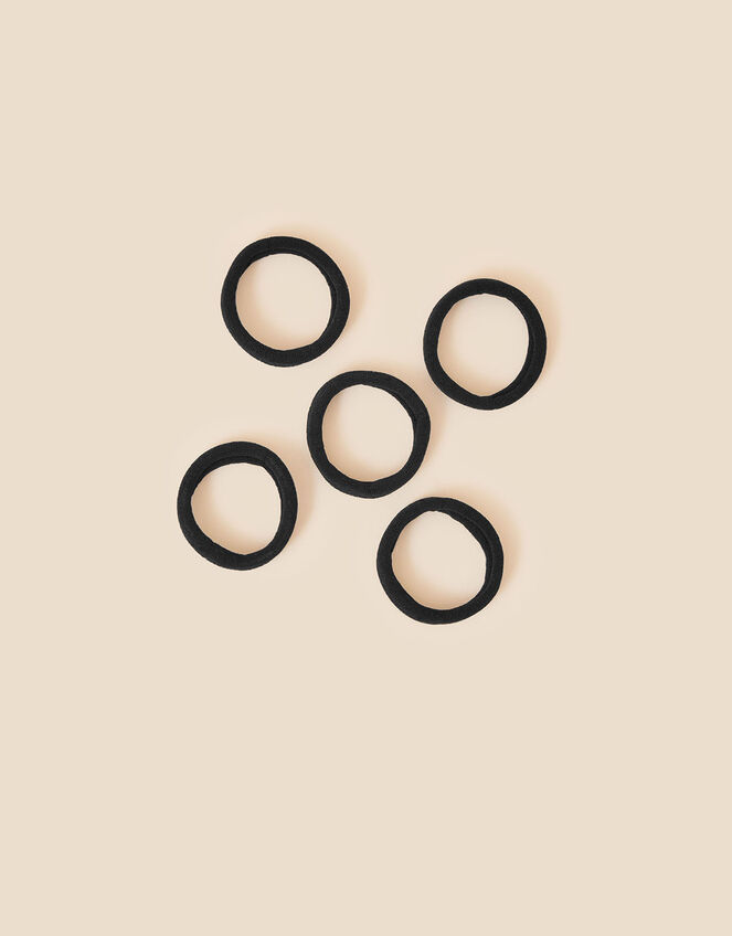 Thick Towelling Hair Band Multipack, Black (BLACK), large