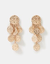 Statement Coin Drop Earrings, , large