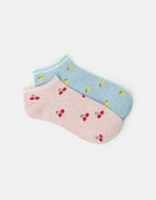 Fruit Print Trainer Sock Set, , large