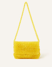 Beaded Shoulder Bag, Yellow (YELLOW), large
