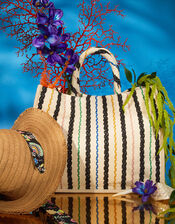 Stripe Handheld Bag, , large