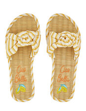 Ciao Bella Seagrass Sliders, Yellow (YELLOW), large