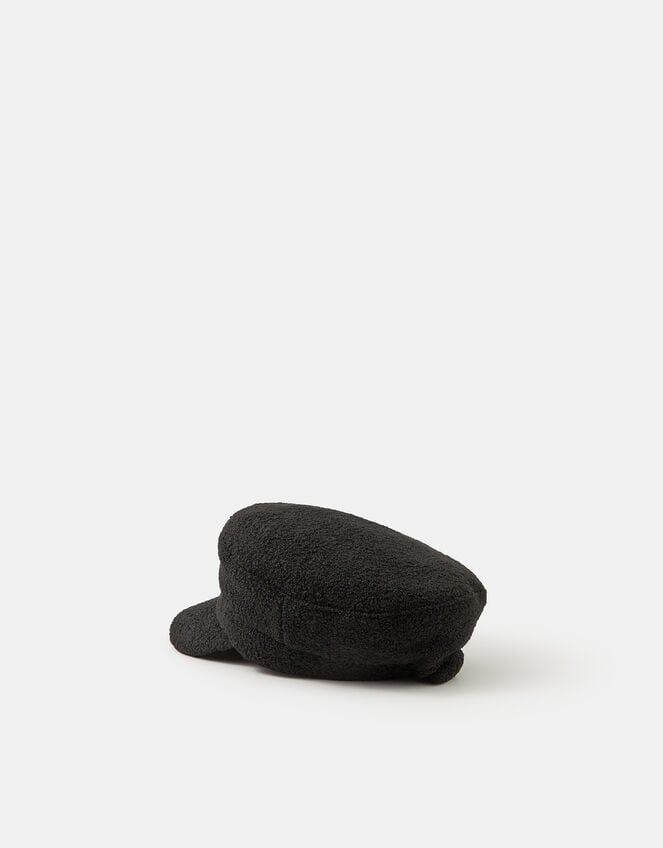 Boucle Baker Boy Hat, Black (BLACK), large