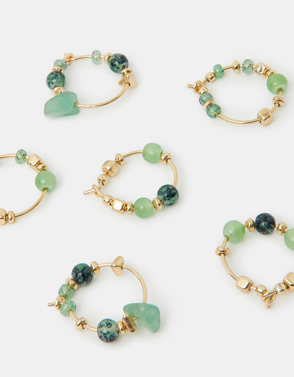 3-Pack Beaded Mini Hoop Earrings, , large