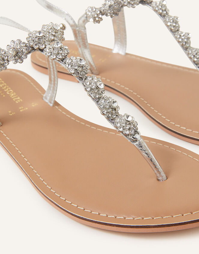 Reno Sparkle Diamante Sandals, Silver (SILVER), large
