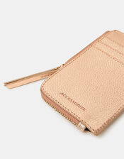 Leather Metallic Card Holder, , large