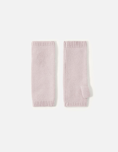 Longline Fingerless Gloves in Cashmere , Pink (PINK), large