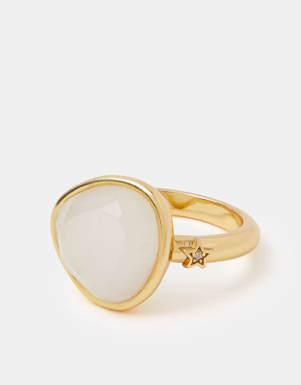 14ct Gold-Plated Quartz Ring, Gold (GOLD), large