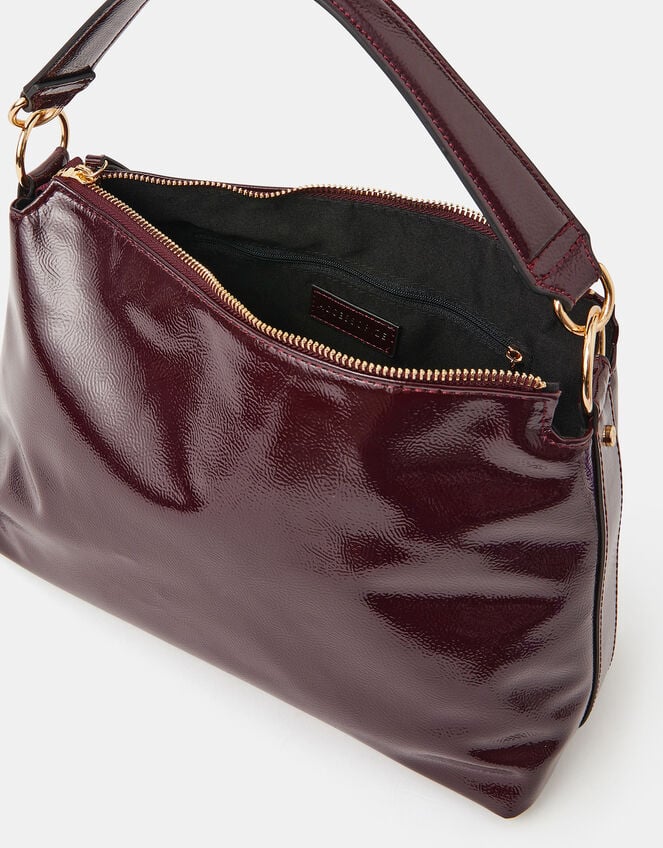 Slouchy Patent Handbag, , large