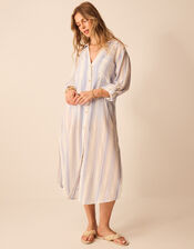 Stripe Maxi Shirt, Blue (BLUE), large