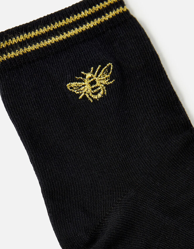 Embroidered Bee Happy Socks , , large