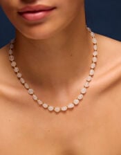 14ct Gold-Plated Cloudy Quartz Necklace, , large